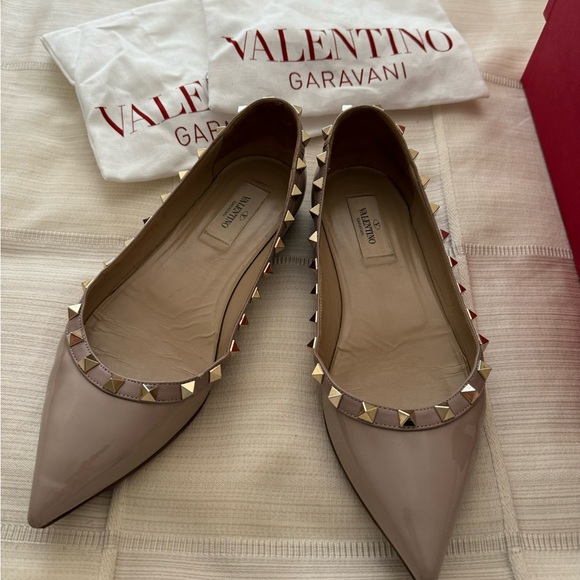 Valentino Rockstud nude patent flats - Picture 3 of 14
